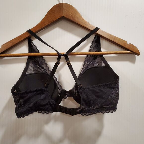 Natori 34B Black Cherry Blossom Bra 721191 Convertible Underwire Lace - Picture 5 of 7